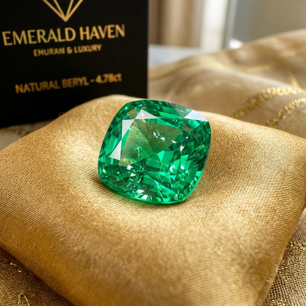 Green Cut Natural Emerald Beryl Gemstone